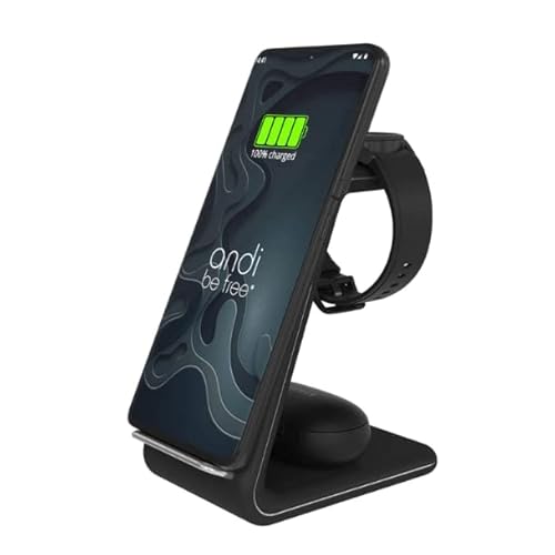 andi be free Wireless Charger | 3-in-1 kabellose Ladestation | Induktive Ladestation für mehrere Geräte | bis zu 23 Watt, schwarz andi be free Wireless Charger | 3-in-1 kabellose Ladestation | Induktive Ladestation für mehrere Geräte | bis zu 23 Watt, schwarz von andi be free