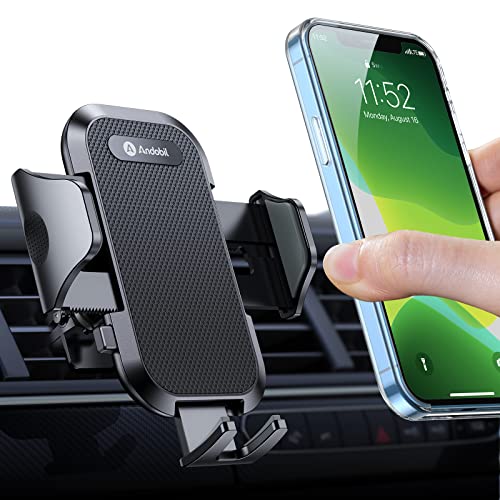 andobil Handyhalterung Auto Lüftung Upgrade mit 2 Neue Lüftungsclips [ Stabilität auf einem neuen Level ] KFZ Handyhalterung 360° Drehbar Handyhalterung für iPhone Samsung Huawei Xiaomi Oneplus von andobil