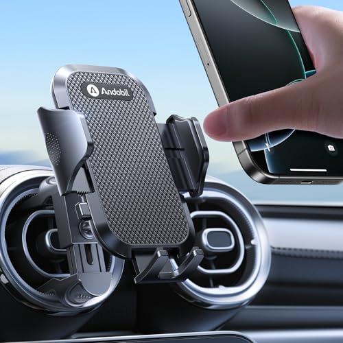 andobil Handyhalterung Auto Runde Lüftung [ 2.0 Entwurf Upgrade für Mercedes ] Handyhalterung Auto [ 2025 Neues Metall-Lüftungsclip ] für Mercedes-Benz A/B/C/E/S,Benz Zubehör Mini Cooper etc von andobil