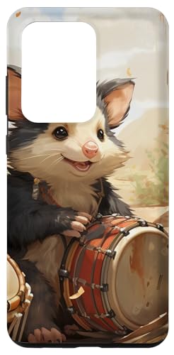 Hülle für Galaxy S20 Ultra Anime Opossum spielt eine Trommel Tier Opossums Porträt Kunst von anime.creations