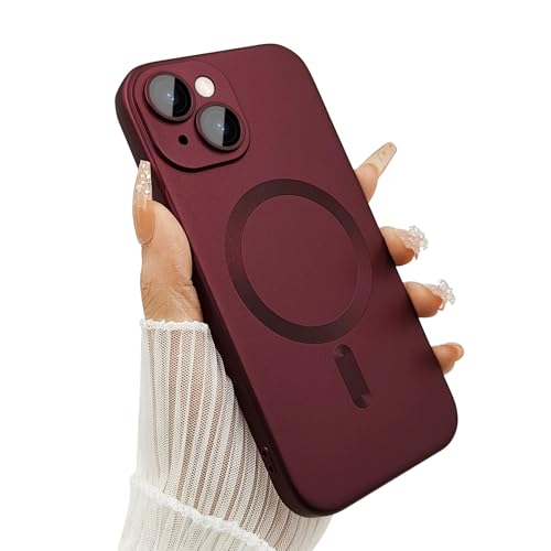 ankofave Magnetische Schutzhülle für iPhone 13, für Damen/Herren, matt, luxuriös, weich, metallisch, glänzend, mit Kameraobjektivschutz, kompatibel mit Magsafe Hülle für iPhone 13, 15,5 cm (6,1 Zoll ankofave Magnetische Schutzhülle für iPhone 13, für Damen/Herren, matt, luxuriös, weich, metallisch, glänzend, mit Kameraobjektivschutz, kompatibel mit Magsafe Hülle für iPhone 13, 15,5 cm (6,1 Zoll von ankofave