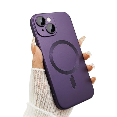 ankofave Magnetische Schutzhülle für iPhone 14 Plus, Handyhülle für Frauen, stoßfest, matt, luxuriös, weich, metallisch, glänzend, mit Kameraobjektivschutz, kompatibel mit Magsafe für iPhone 14 Plus ankofave Magnetische Schutzhülle für iPhone 14 Plus, Handyhülle für Frauen, stoßfest, matt, luxuriös, weich, metallisch, glänzend, mit Kameraobjektivschutz, kompatibel mit Magsafe für iPhone 14 Plus von ankofave