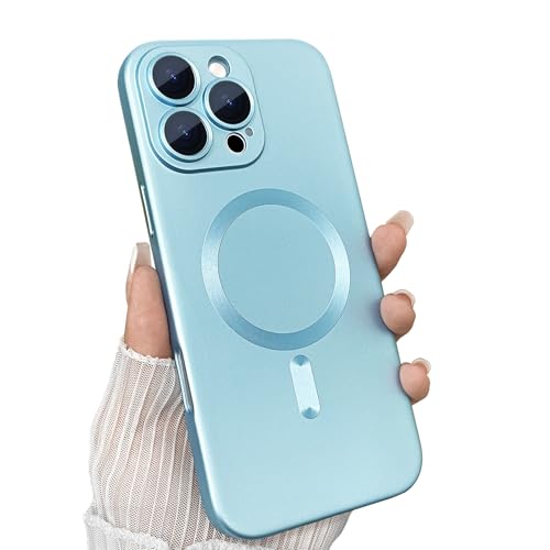 ankofave Magnetische Schutzhülle für iPhone 16 Pro, mit Kameraobjektivschutz, kompatibel mit magnetischer, schlanker, stoßfester Stoßstange, weiches Silikon, metallisch glänzend, Blau ankofave Magnetische Schutzhülle für iPhone 16 Pro, mit Kameraobjektivschutz, kompatibel mit magnetischer, schlanker, stoßfester Stoßstange, weiches Silikon, metallisch glänzend, Blau von ankofave