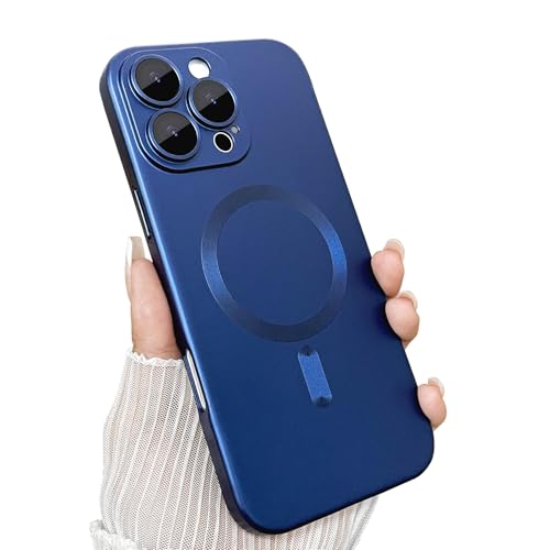 ankofave Magnetische Schutzhülle für iPhone 16 Pro, mit Kameraobjektivschutz, kompatibel mit magnetischer, schlanker, stoßfester Stoßstange, weiches Silikon, metallisch glänzend, Dunkelblau ankofave Magnetische Schutzhülle für iPhone 16 Pro, mit Kameraobjektivschutz, kompatibel mit magnetischer, schlanker, stoßfester Stoßstange, weiches Silikon, metallisch glänzend, Dunkelblau von ankofave
