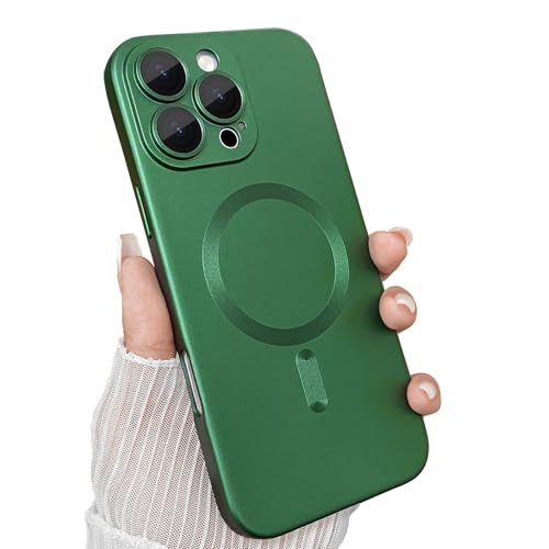 ankofave Magnetische Schutzhülle für iPhone 16 Pro, mit Kameraobjektivschutz, kompatibel mit magnetischer, schlanker, stoßfester Stoßstange, weiches Silikon, metallisch glänzend, Grün ankofave Magnetische Schutzhülle für iPhone 16 Pro, mit Kameraobjektivschutz, kompatibel mit magnetischer, schlanker, stoßfester Stoßstange, weiches Silikon, metallisch glänzend, Grün von ankofave