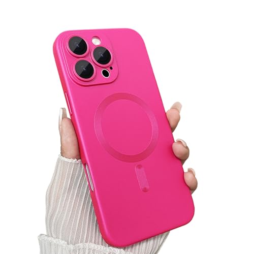 ankofave Magnetische Schutzhülle für iPhone 16 Pro, mit Kameraobjektivschutz, kompatibel mit magnetischer, schlanker, stoßfester Stoßstange, weiches Silikon, metallisch glänzend, Hot Pink ankofave Magnetische Schutzhülle für iPhone 16 Pro, mit Kameraobjektivschutz, kompatibel mit magnetischer, schlanker, stoßfester Stoßstange, weiches Silikon, metallisch glänzend, Hot Pink von ankofave
