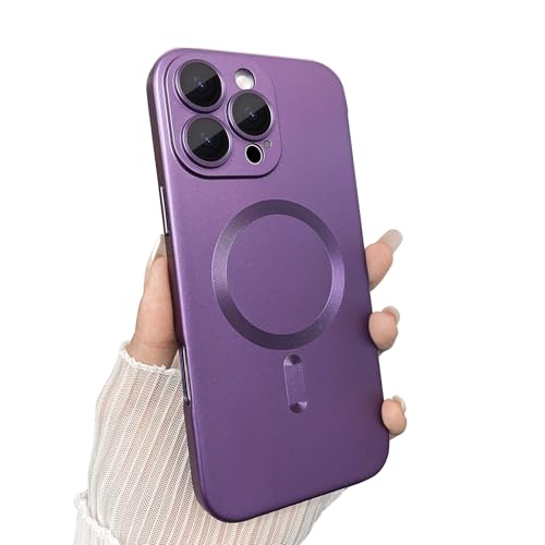 ankofave Magnetische Schutzhülle für iPhone 16 Pro, mit Kameraobjektivschutz, kompatibel mit magnetischer, schlanker, stoßfester Stoßstange, weiches Silikon, metallisch glänzend, Violett ankofave Magnetische Schutzhülle für iPhone 16 Pro, mit Kameraobjektivschutz, kompatibel mit magnetischer, schlanker, stoßfester Stoßstange, weiches Silikon, metallisch glänzend, Violett von ankofave