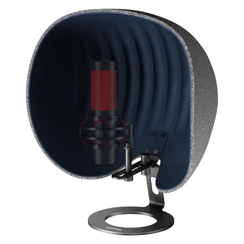 Mikrofon Isolation Schallschutz,AOKEO 2024 professionelle Aufnahme Studio Ausrüstung, 360° Musik Studio Mic Shield, passend für Blue Yeti, Snowball iCE, HyperX QuadCast, SoloCast von aokeo
