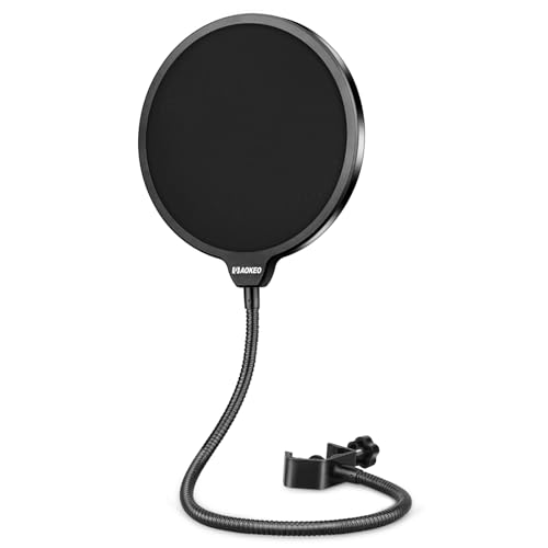 Mikrofon Popschutz,Aokeo Professional Mikrofon Pop Filter Mask Shield Für Blue Yeti,Snowball,HyperX QuadCast und jedes andere Mikrofon von aokeo