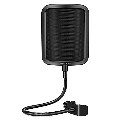 Mikrofon Popschutz,Aokeo Professional Mikrofon Pop Filter Mask Shield Für Blue Yeti,Snowball,HyperX QuadCast und jedes andere Mikrofon von aokeo
