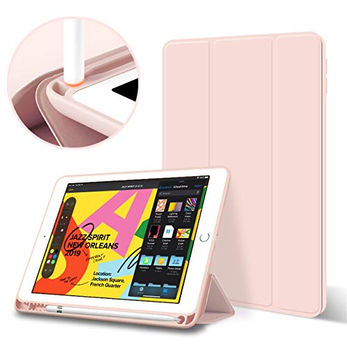 Aoub iPad Air 3. Generation 10,5" Hülle 2019 mit Stifthalter Dünn Leicht Smart Schutzhülle Standabdeckung Auto Aufwachen/Schlafen für iPad air 3 10,5 Zoll Modell A2123/A2152/A2153/,Rosa von aoub
