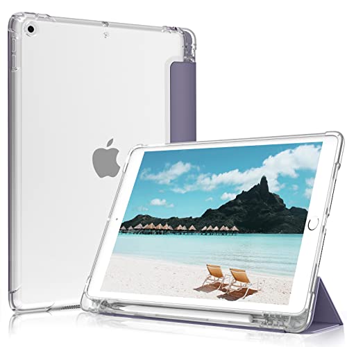 aoub Hülle für iPad 10,2 Zoll (9./8./7. Generation) 2021/2020/2019, Hülle mit Stifthalter für iPad 9/8/7, Automatisches Einschlafen/Aufwachen, Violett von aoub