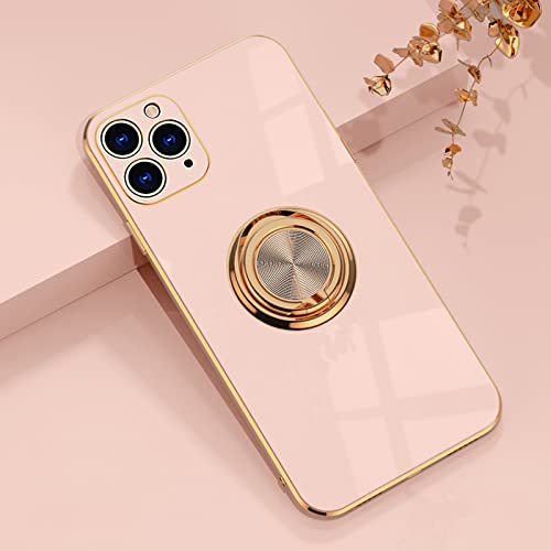 aowner Kompatibel mit iPhone 11 Pro Max Pro Max Ring Halter Case Glänzend Plating Rose Gold Edge 360 Grad Rotation Kickstand für Frauen Mädchen Dünn Weich Flexibel TPU Schutzhülle Case 6.5 Zoll aowner Kompatibel mit iPhone 11 Pro Max Pro Max Ring Halter Case Glänzend Plating Rose Gold Edge 360 Grad Rotation Kickstand für Frauen Mädchen Dünn Weich Flexibel TPU Schutzhülle Case 6.5 Zoll von aowner