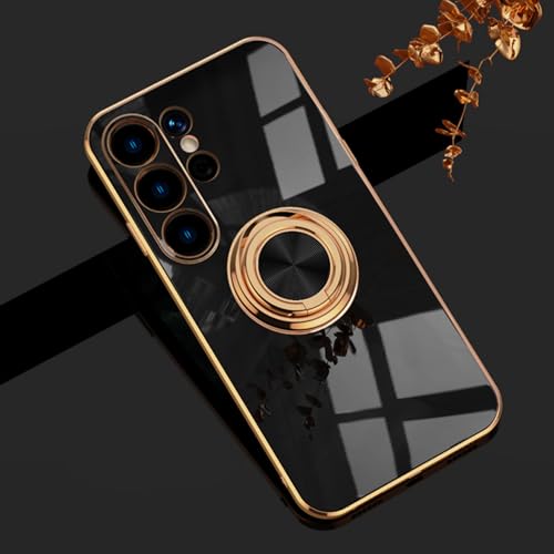 aowner Schutzhülle für Samsung Galaxy S25 Ultra mit Ringständer, 360°-Ring-Halterung, Ständer, magnetische Autohalterung, luxuriöse, rosévergoldete Kanten, schlanke, stoßfeste Schutzhülle für S25 aowner Schutzhülle für Samsung Galaxy S25 Ultra mit Ringständer, 360°-Ring-Halterung, Ständer, magnetische Autohalterung, luxuriöse, rosévergoldete Kanten, schlanke, stoßfeste Schutzhülle für S25 von aowner