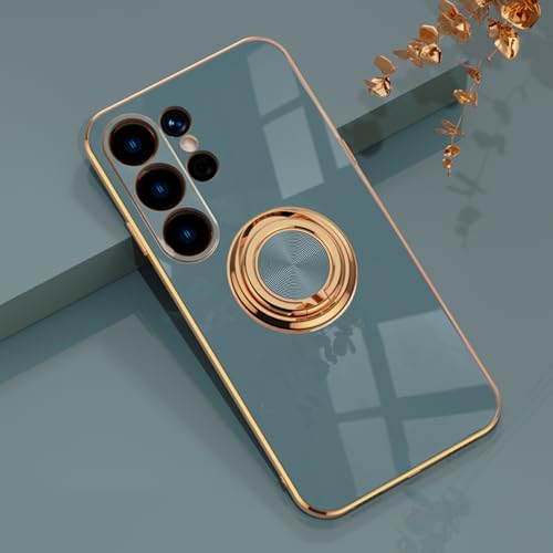 aowner Schutzhülle für Samsung Galaxy S25 Ultra mit Ringständer, 360°-Ring-Halterung, Ständer, magnetische Autohalterung, luxuriöse, rotvergoldete Kanten, schlanke, stoßfeste Schutzhülle für S25 Ultra aowner Schutzhülle für Samsung Galaxy S25 Ultra mit Ringständer, 360°-Ring-Halterung, Ständer, magnetische Autohalterung, luxuriöse, rotvergoldete Kanten, schlanke, stoßfeste Schutzhülle für S25 Ultra von aowner