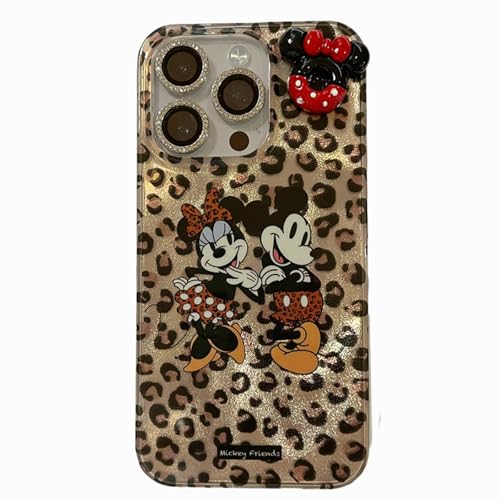 aowner Schutzhülle für iPhone 14 Pro Max, luxuriöses Gepardenmuster, Laserbeschichtung, Glitzer, Bling, Vintage-Leopardenmuster, Handyhülle, niedliches Cartoon-Design mit 3D-Diamantschleife, stoßfest aowner Schutzhülle für iPhone 14 Pro Max, luxuriöses Gepardenmuster, Laserbeschichtung, Glitzer, Bling, Vintage-Leopardenmuster, Handyhülle, niedliches Cartoon-Design mit 3D-Diamantschleife, stoßfest von aowner