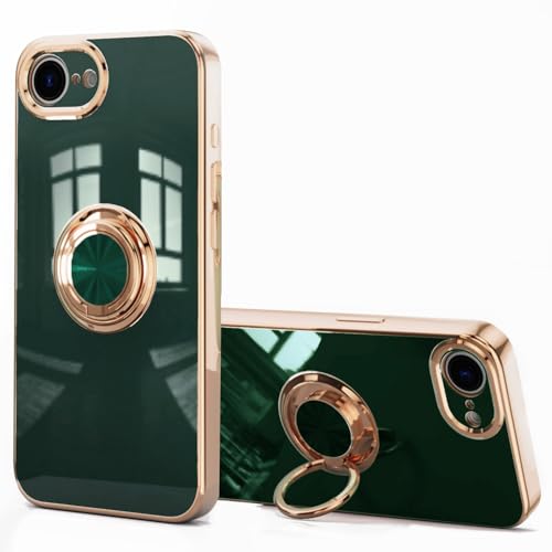 aowner Schutzhülle für iPhone 16e mit Ringständer, 360°-Ring-Halterung, Ständer, unterstützt magnetische Autohalterung, luxuriöse, rosévergoldete Kanten, schlanke, stoßfeste Schutzhülle für iPhone 16e aowner Schutzhülle für iPhone 16e mit Ringständer, 360°-Ring-Halterung, Ständer, unterstützt magnetische Autohalterung, luxuriöse, rosévergoldete Kanten, schlanke, stoßfeste Schutzhülle für iPhone 16e von aowner