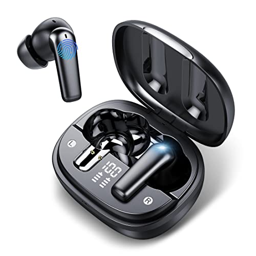 aowoka Bluetooth Kopfhörer, Kopfhörer Kabellos Bluetooth 5.3 in Ear kopfhörer Bluetooth mit 4 ENC Mic, HiFi Stereo Kabellose Kopfhörer, IPX7 Wasserdicht Ohrhörer 42H Akkulaufzeit LED Anzeige von aowoka