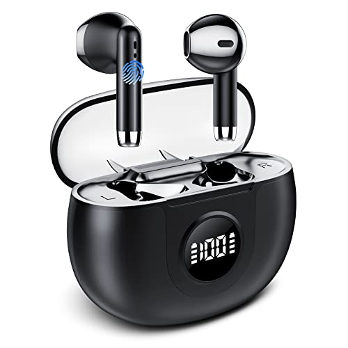 aowoka Bluetooth Kopfhörer, Kopfhörer Kabellos Bluetooth 5.3 mit Mikrofon, in Ear Kopfhörer mit LED Anzeige, Tiefer Bass, USB-C, 40 std Spielzeit, IPX7 Wasserdicht, HiFi Stereoklang aowoka Bluetooth Kopfhörer, Kopfhörer Kabellos Bluetooth 5.3 mit Mikrofon, in Ear Kopfhörer mit LED Anzeige, Tiefer Bass, USB-C, 40 std Spielzeit, IPX7 Wasserdicht, HiFi Stereoklang von aowoka