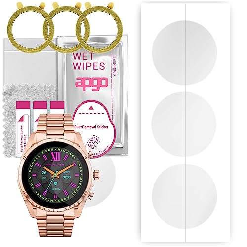 apgo 3 Stück Schutzfolie, klar, kompatibel mit Michael Kors MKT5133V Smartwatch, Hydrogel Displayschutzfolie mit Positionierhilfe, Displayfolie, robust und kratzfest apgo 3 Stück Schutzfolie, klar, kompatibel mit Michael Kors MKT5133V Smartwatch, Hydrogel Displayschutzfolie mit Positionierhilfe, Displayfolie, robust und kratzfest von apgo