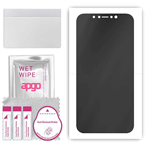 apgo Hydrogel Blickschutzfolie, Matt, kompatibel mit Apple iPhone 11, Privacy Displayschutzfolie, Schutzfolie mit Positionierhilfe, Anti-Spy, kratzfest, einfache Montage von apgo