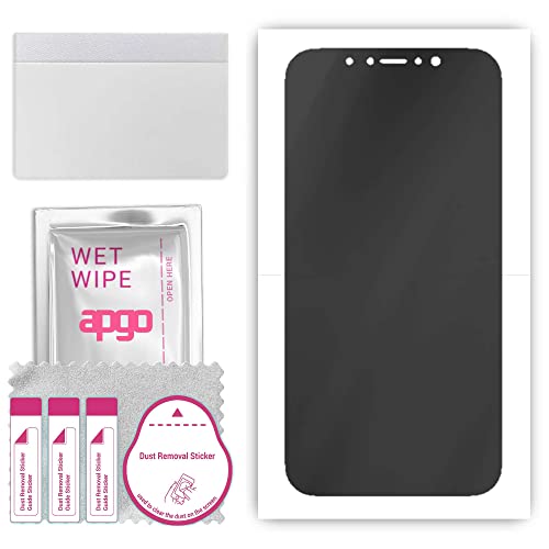 apgo Hydrogel Blickschutzfolie, Matt, kompatibel mit Apple iPhone XS, Privacy Displayschutzfolie, Schutzfolie mit Positionierhilfe, Anti-Spy, kratzfest, einfache Montage von apgo