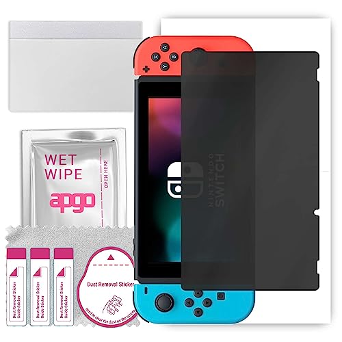 apgo Hydrogel Blickschutzfolie, Matt, kompatibel mit Nintendo Switch, Privacy Displayschutzfolie, Schutzfolie mit Positionierhilfe, Anti-Spy, kratzfest, einfache Montage von apgo