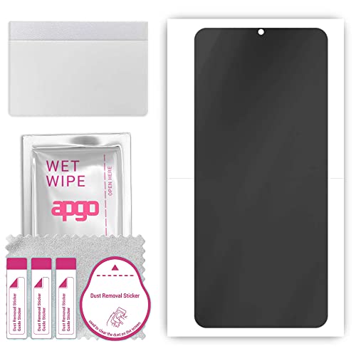 apgo Hydrogel Blickschutzfolie, Matt, kompatibel mit Vivo V21e 5G, Privacy Displayschutzfolie, Schutzfolie mit Positionierhilfe, Anti-Spy, kratzfest, einfache Montage von apgo