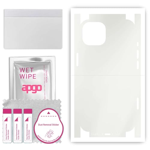apgo Rückseite + Seiten Schutzfolie, Matt, kompatibel mit Apple iPhone 13, Hinten Hydrogel-Displayschutzfolie mit Positionierhilfe, Vollabdeckung, Kratzfest von apgo