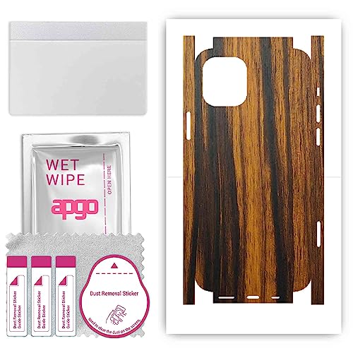 apgo Rückseite + Seiten Schutzfolie, Skin, kompatibel mit Apple iPhone 12, Hinten Displayschutzfolie aus Vinylfolie, kratzfest, einfache Montage - Tigerwood apgo Rückseite + Seiten Schutzfolie, Skin, kompatibel mit Apple iPhone 12, Hinten Displayschutzfolie aus Vinylfolie, kratzfest, einfache Montage - Tigerwood von apgo