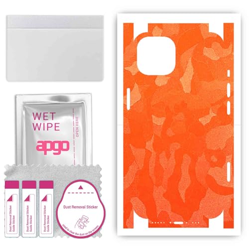 apgo Rückseite + Seiten Schutzfolie, Skin, kompatibel mit Apple iPhone 13, Hinten Displayschutzfolie aus Vinylfolie, Kratzfest, einfache Montage - Tarnfarbe Orange apgo Rückseite + Seiten Schutzfolie, Skin, kompatibel mit Apple iPhone 13, Hinten Displayschutzfolie aus Vinylfolie, Kratzfest, einfache Montage - Tarnfarbe Orange von apgo