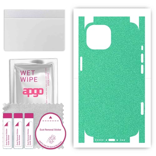apgo Rückseite + Seiten Schutzfolie, Skin, kompatibel mit Apple iPhone 15, Hinten Displayschutzfolie aus Vinylfolie, Kratzfest, einfache Montage - Mint Pastell Matt apgo Rückseite + Seiten Schutzfolie, Skin, kompatibel mit Apple iPhone 15, Hinten Displayschutzfolie aus Vinylfolie, Kratzfest, einfache Montage - Mint Pastell Matt von apgo