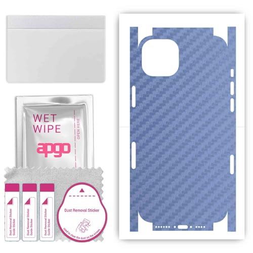 apgo Rückseite + Seiten Schutzfolie, Skin, kompatibel mit Apple iPhone 15 Plus, Hinten Displayschutzfolie aus Vinylfolie, kratzfest, einfache Montage - Carbon Marine apgo Rückseite + Seiten Schutzfolie, Skin, kompatibel mit Apple iPhone 15 Plus, Hinten Displayschutzfolie aus Vinylfolie, kratzfest, einfache Montage - Carbon Marine von apgo