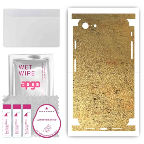 apgo Rückseite + Seiten Schutzfolie, Skin, kompatibel mit Apple iPhone 8, Hinten Displayschutzfolie aus Vinylfolie, Kratzfest, einfache Montage - Antikes Gold apgo Rückseite + Seiten Schutzfolie, Skin, kompatibel mit Apple iPhone 8, Hinten Displayschutzfolie aus Vinylfolie, Kratzfest, einfache Montage - Antikes Gold von apgo