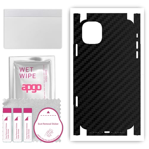 apgo Rückseite + Seiten Schutzfolie, Skin, kompatibel mit Apple iPhone 11, Hinten Displayschutzfolie aus Vinylfolie, kratzfest, einfache Montage - Schwarzer Kohlenstoff apgo Rückseite + Seiten Schutzfolie, Skin, kompatibel mit Apple iPhone 11, Hinten Displayschutzfolie aus Vinylfolie, kratzfest, einfache Montage - Schwarzer Kohlenstoff von apgo