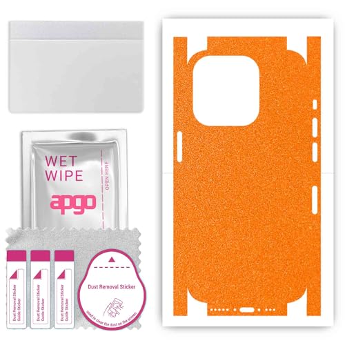 apgo Rückseite + Seiten Schutzfolie, Skin, kompatibel mit Apple iPhone 15 Pro, Hinten Displayschutzfolie aus Vinylfolie, Kratzfest, einfache Montage - Mattes Pastellorange apgo Rückseite + Seiten Schutzfolie, Skin, kompatibel mit Apple iPhone 15 Pro, Hinten Displayschutzfolie aus Vinylfolie, Kratzfest, einfache Montage - Mattes Pastellorange von apgo