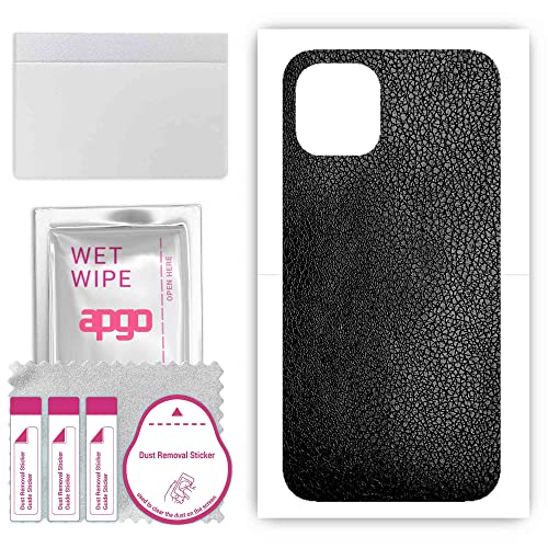apgo Rückseite Schutzfolie, Skin, kompatibel mit Apple iPhone 12, Hinten Displayschutzfolie aus Vinylfolie, Kratzfest, einfache Montage - Schwarzes Leder apgo Rückseite Schutzfolie, Skin, kompatibel mit Apple iPhone 12, Hinten Displayschutzfolie aus Vinylfolie, Kratzfest, einfache Montage - Schwarzes Leder von apgo