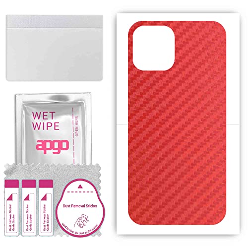 apgo Rückseite Schutzfolie, Skin, kompatibel mit Apple iPhone 12 Pro Max, Hinten Displayschutzfolie aus Vinylfolie, kratzfest, einfache Montage - Karbonrot apgo Rückseite Schutzfolie, Skin, kompatibel mit Apple iPhone 12 Pro Max, Hinten Displayschutzfolie aus Vinylfolie, kratzfest, einfache Montage - Karbonrot von apgo