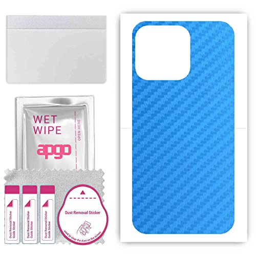 apgo Rückseite Schutzfolie, Skin, kompatibel mit Apple iPhone 13 Pro, Hinten Displayschutzfolie aus Vinylfolie, kratzfest, einfache Montage - Kohlenstoffblau apgo Rückseite Schutzfolie, Skin, kompatibel mit Apple iPhone 13 Pro, Hinten Displayschutzfolie aus Vinylfolie, kratzfest, einfache Montage - Kohlenstoffblau von apgo