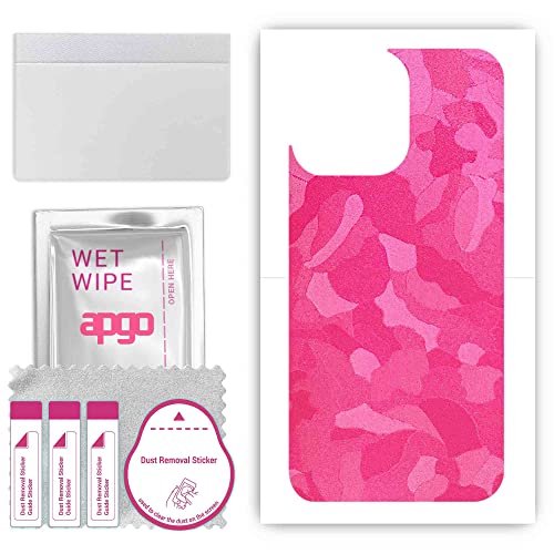 apgo Rückseite Schutzfolie, Skin, kompatibel mit Apple iPhone 14 Pro Max, Hinten Displayschutzfolie aus Vinylfolie, kratzfest, einfache Montage - Tarnfarbe Rosa apgo Rückseite Schutzfolie, Skin, kompatibel mit Apple iPhone 14 Pro Max, Hinten Displayschutzfolie aus Vinylfolie, kratzfest, einfache Montage - Tarnfarbe Rosa von apgo