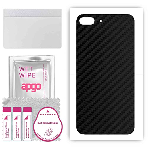 apgo Rückseite Schutzfolie, Skin, kompatibel mit Apple iPhone 8 Plus, Hinten Displayschutzfolie aus Vinylfolie, kratzfest, einfache Montage - Schwarzer Kohlenstoff apgo Rückseite Schutzfolie, Skin, kompatibel mit Apple iPhone 8 Plus, Hinten Displayschutzfolie aus Vinylfolie, kratzfest, einfache Montage - Schwarzer Kohlenstoff von apgo