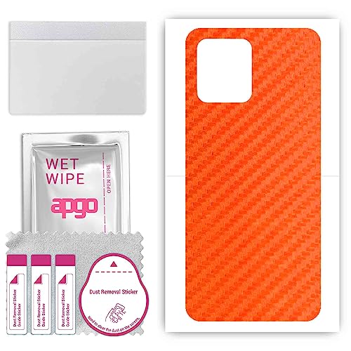 apgo Rückseite Schutzfolie Aufkleber Folie Vinyl für Motorola Edge 40 Pro - Carbon Orange von apgo