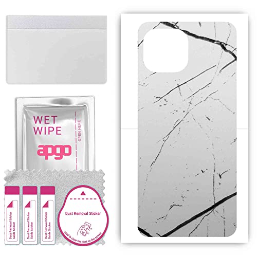 apgo Rückseite Schutzfolie Aufkleber Folie Vinyl für Xiaomi Mi 11 Lite - Weißer Marmor von apgo