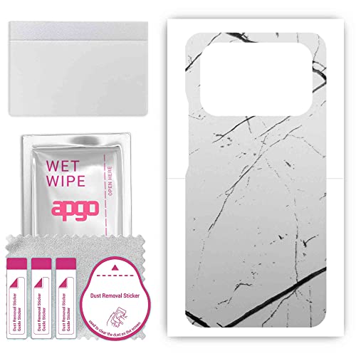 apgo Rückseite Schutzfolie Aufkleber Folie Vinyl für Xiaomi Mi 11 Ultra - Weißer Marmor von apgo