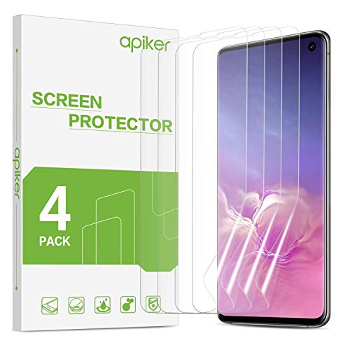 apiker [4 Stück] TPU Schutzfolie für Samsung Galaxy S10, Samsung Galaxy S10 TPU Displayschutzfolie, blasenfrei, hohe Definition, hohe Empfindlichkeit von apiker