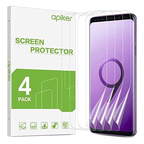 apiker [4 Stück TPU Schutzfolie für Samsung Galaxy S9, Samsung Galaxy S9 TPU Displayschutzfolie, mit Positionierhilfe blasenfrei, hohe Definition, hohe Empfindlichkeit von apiker