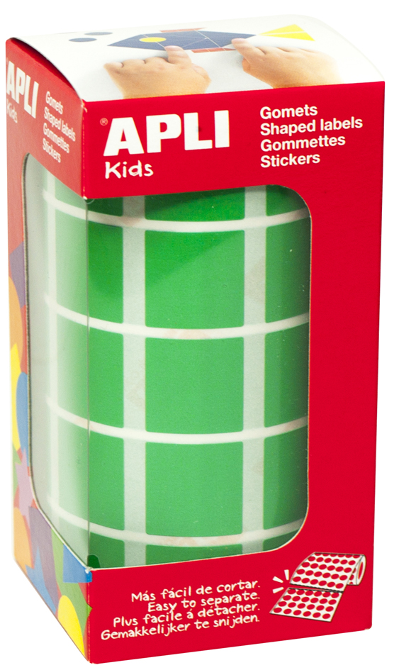 APLI Kids Sticker Creative , Quadrat, , auf Rolle, grün von apli kids