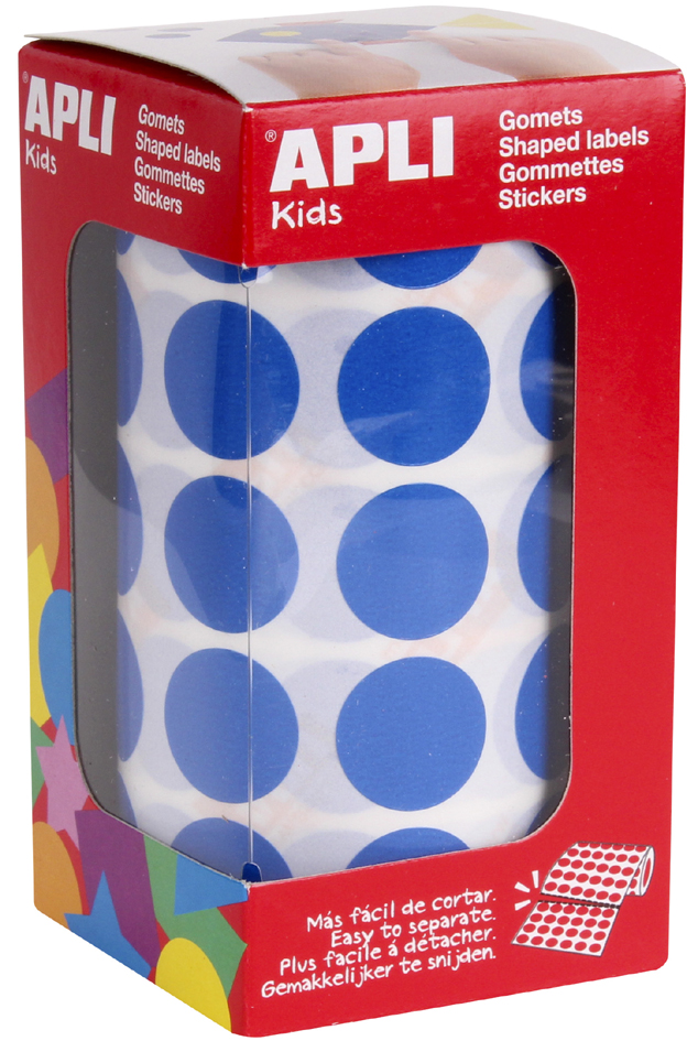 APLI Kids Sticker Creative , Rund, , auf Rolle, blau von apli kids