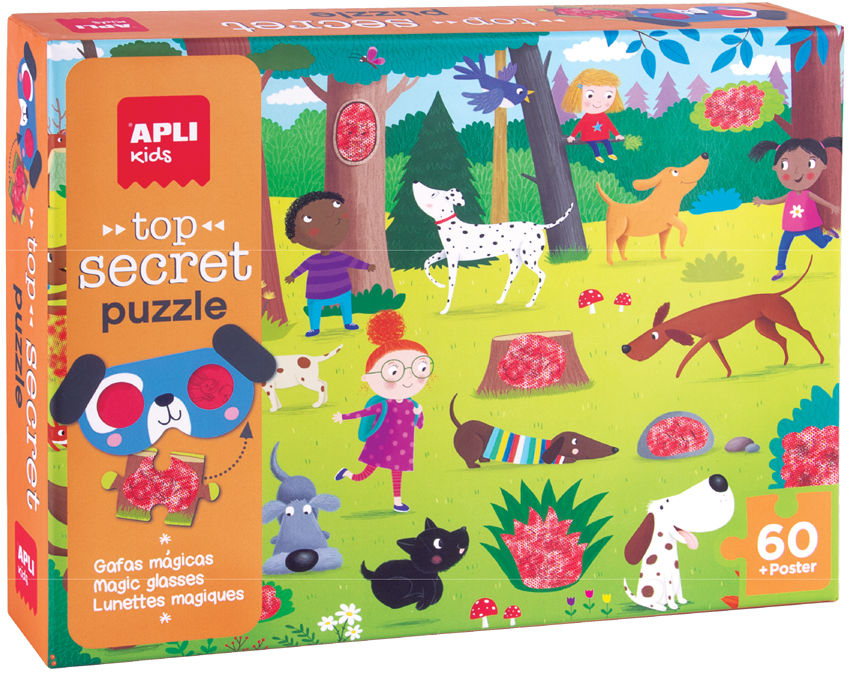 APLI kids Geheimpuzzle , Die Hunde, , 60 Teile von apli kids