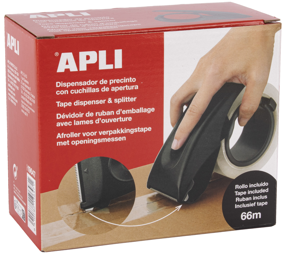 APLI Handabroller, bestückt, schwarz von apli
